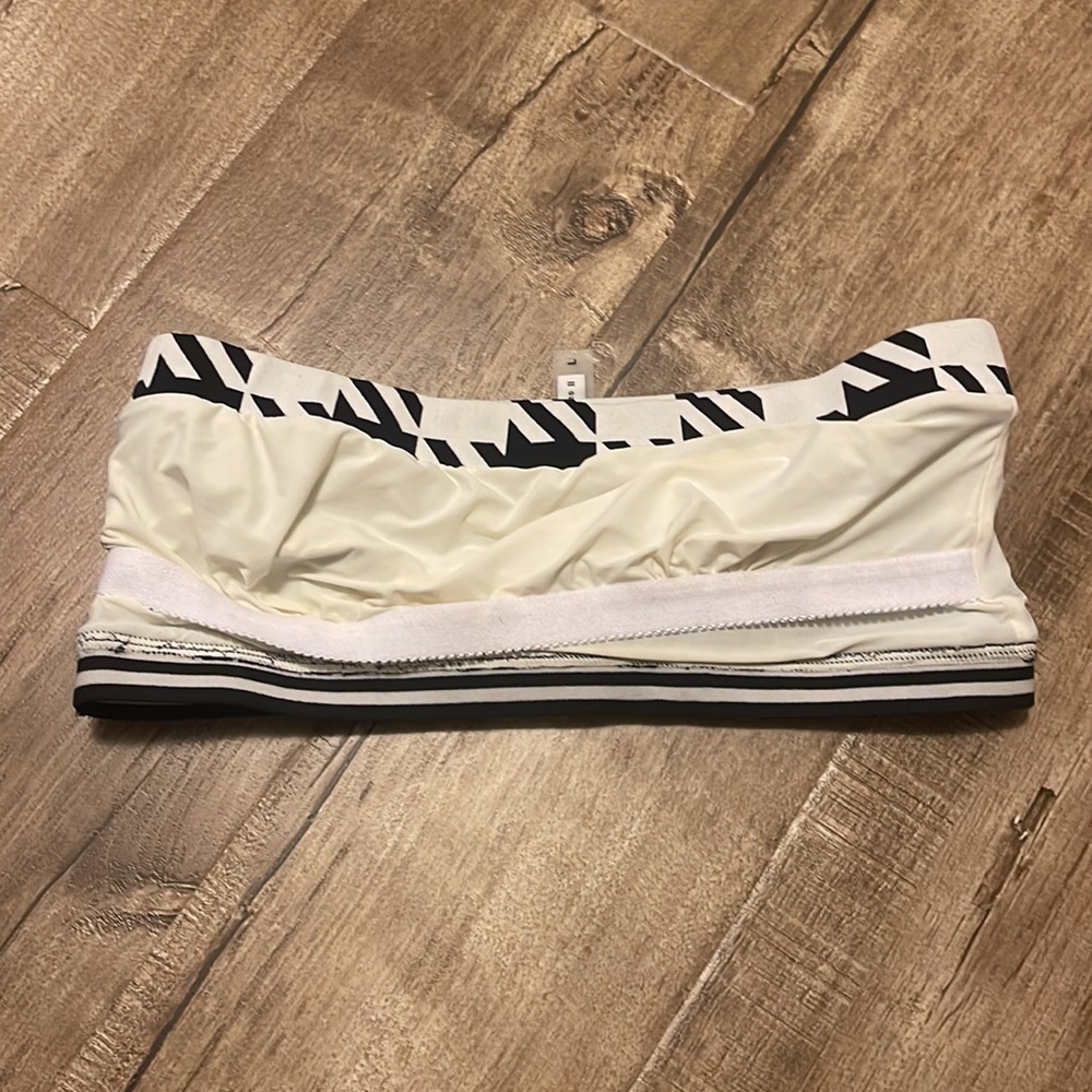 Solid And Striped Bathing Suit Top Large - image 4